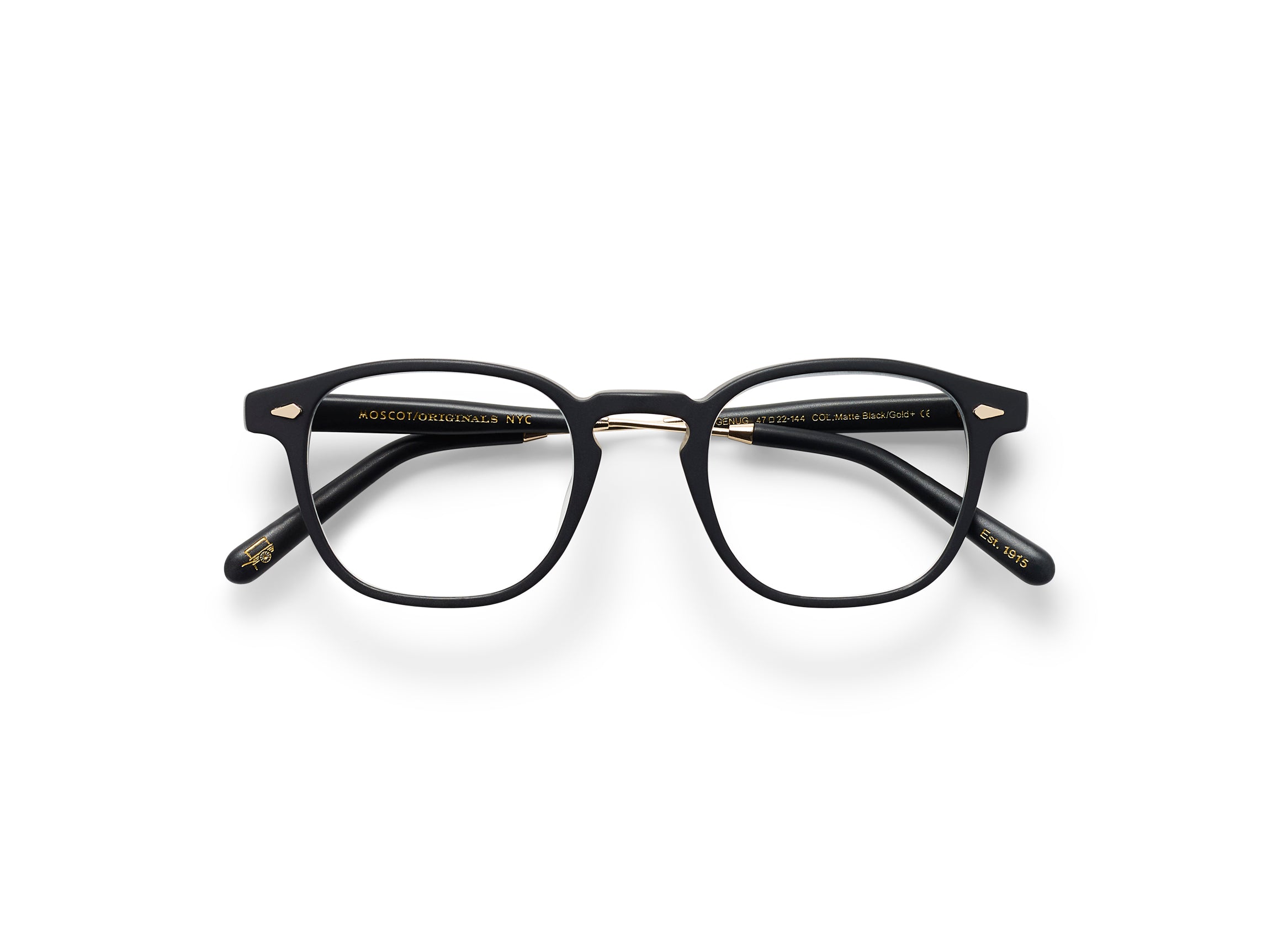 Moscot Genug Matte Black & Gold